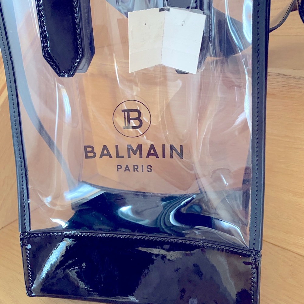 Balmain Convertible PVC Shopping Bag
